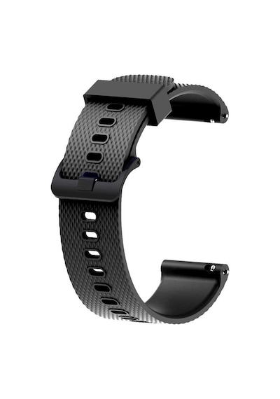 Kilifone - Huawei Honor Magic 2 42mm 20mm Uyumlu - Kordon Silikon Kordon - Krd-46 - Siyah - T18925