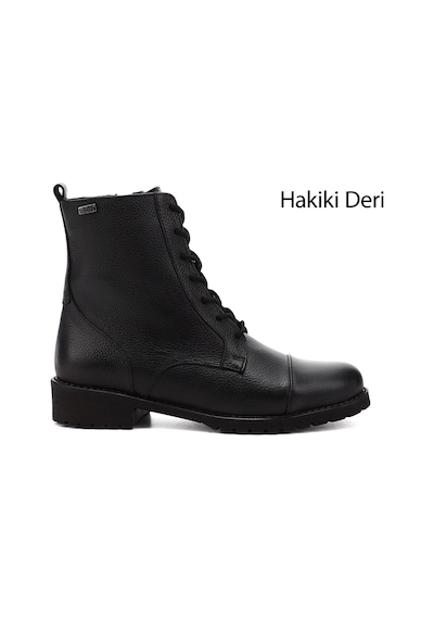 Gönderi(R) Gönderi R Kadın Siyah Floter Fermuarlı Kauçuk Taban Hakiki Deri Postal Bot Dkzb61346498 Siyah Floter
