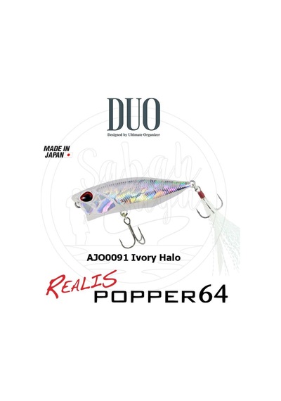 Duo Realis Popper 64 Ajo0091 Ivory Halo Sahte Balık