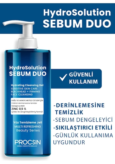 Procsin Hydrosolution Akne Yağ Yüz Temizleme Jeli 200 ML