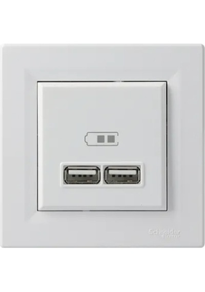 Schneider Eph2700221 Asfora Beyaz Usb Prizi 2.1 A