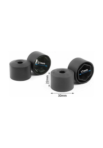 Otozet - Vw Passat Bijon Civata Kapağı Siyah Renk 20 Adetli Set 17mm 1k06011739b9