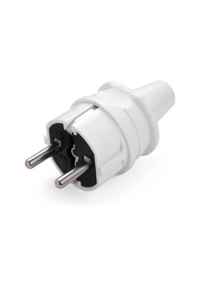90304100 Topraklı Erkek Fiş Beyaz 16a 250v