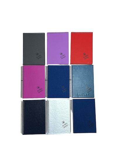 80 Yaprak Kareli A5 Karton Kapak Spiralli Defter 100 Gr. Karışık