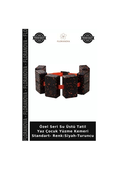 Özel Seri Su Üstü Tatil Yaz Çocuk Yüzme Kemeri Standart- Renk:siyah-turuncu Siyah - Turuncu