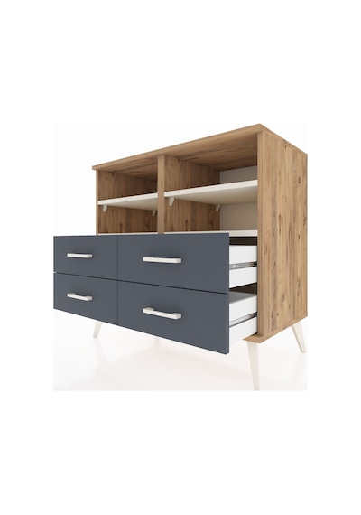 Hyperion Şifonyer 4 Raflı 4 Çekmeceli 88x44x80 Çam-aytaşı/antrasit Aytaşı/antrasit Hyperion Şifonyer 4 Raflı 4 Çekmeceli 88x44x80 Çam-aytaşı/antrasit Aytaşı/antrasit