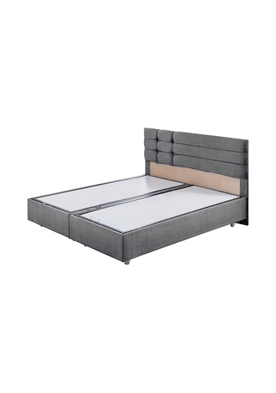 Viyana İkili Set, Viyana Çift Kişilik Baza Başlık Seti Gri 140 x 190