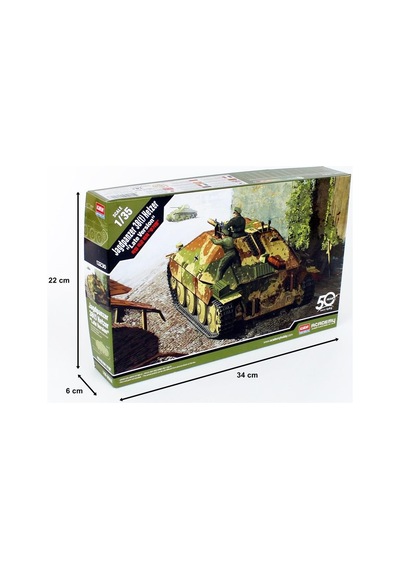 Academy 13230 1/35 Ölçek, Hetzer Alman Tank Avcısı Jagdpanzer 38 T Geç Dönem Tankı , Plastik Model Kiti-49368