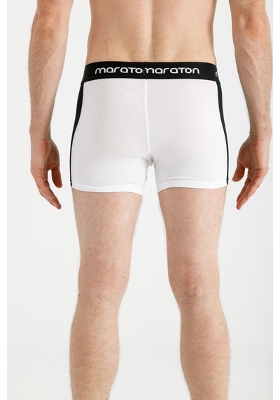 Maraton Sportswear Ekstra Slim Erkek Düz Paça Basic Beyaz Boxer 20395-Beyaz