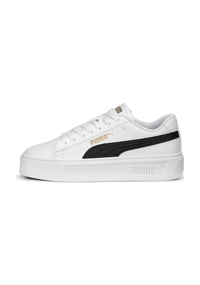 Puma Smash Platform V3 Kadın Spor Ayakkabı Beyaz/Siyah Mint Yeşili