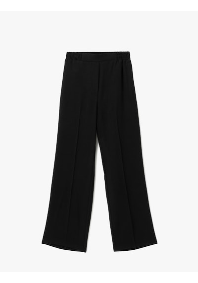 Koton Beli Lastikli Cepli Bol Paça Kumaş Pantolon Siyah 5sak40023ew Siyah
