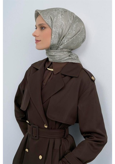 Armine İpek Eşarp 2026 Yaz - 9537-82 Soft Taş Twill