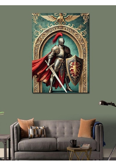 Kanvas Tablo Zırhlı Şövalye 70cmx100cm