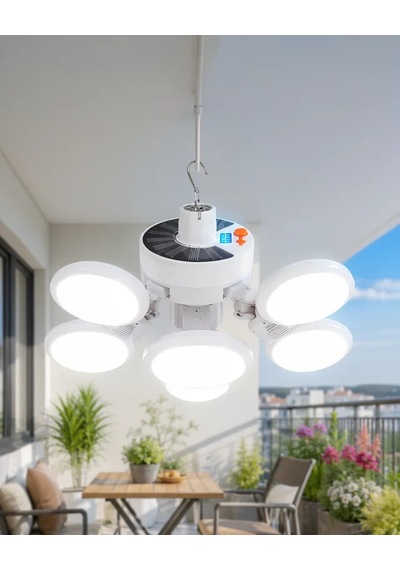 Astraltech Güneş Enerjili Katlanabilir 5 Kanatlı Solar Bahçe Lambası Çok Renkli