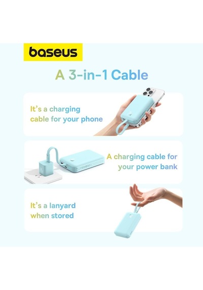 10kmah Mini Power Bank-mavi