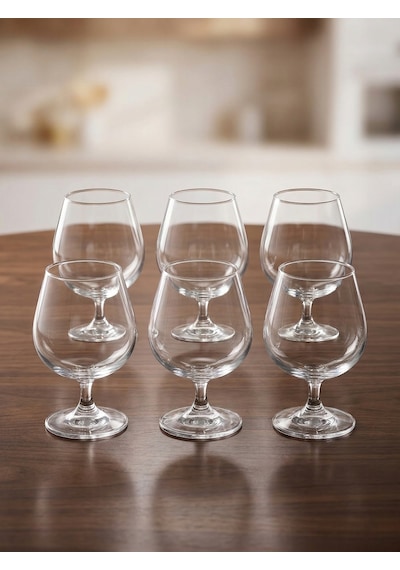 Kristal Kısa Ayaklı Bardak Kahve Yanı Su Bardağı 250 Ml 6 Adet Beyaz