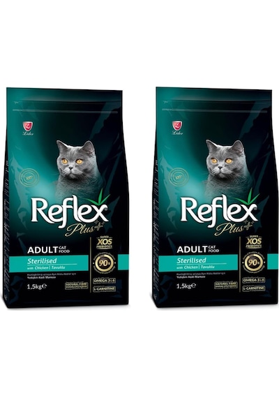 Reflex Plus Tavuklu Sterilised Yetişkin Kedi Maması 2 x 1500 G