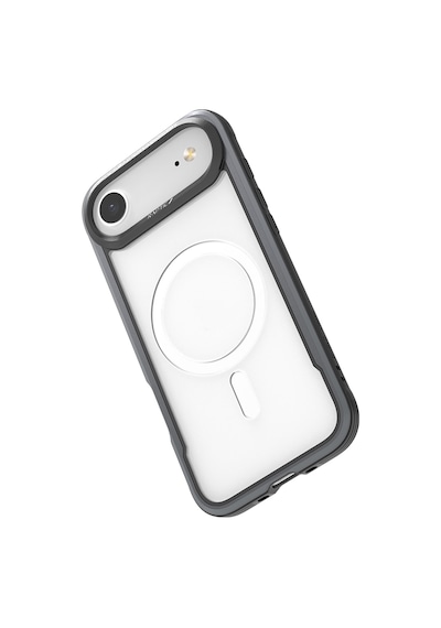 Apple Uyumlu iPhone 17 Air Kılıf M-safe Şarjlı Airbagli Raptic Shield Serisi Şeffaf Arka Yüzey Kapak Siyah