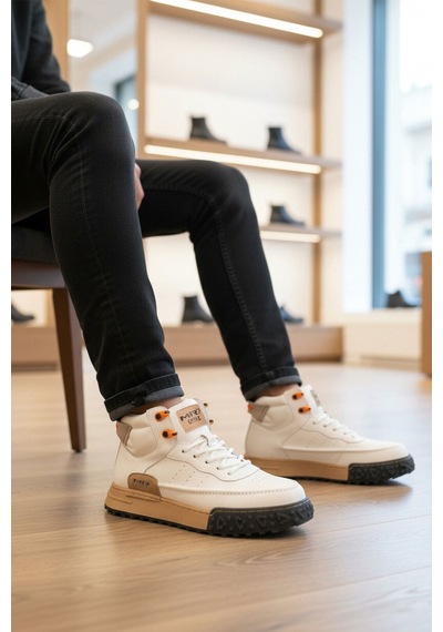 Marcomen Beyaz Hakiki Deri Bağcıklı Erkek Sneaker 152-18111 M Beyaz