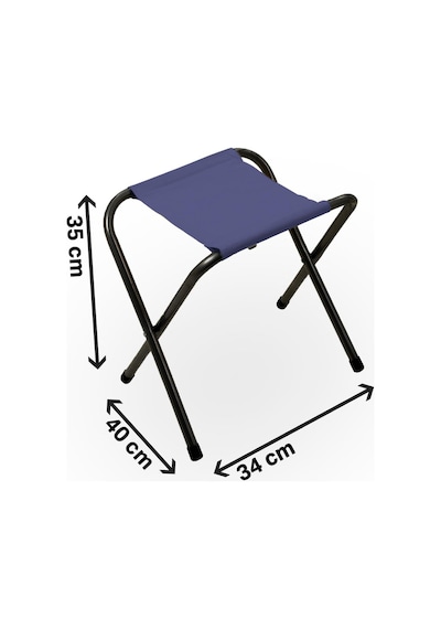 Exent 45x60 Cm Kamp Sehpası + 4 Adet Lacivert Tabure Piknik, Bahçe Sehpası Katlanır Sehpa-b-4l Çok Renkli