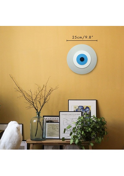 Minimalist Deniz Kabuğu Nazar Boncuğu El Yapımı Ahşap Büyük Nazar