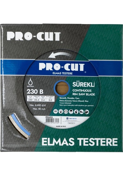 Pro-cut Pr16313 230b Elmas Seramik Kesme Daire Testere 230 Mm