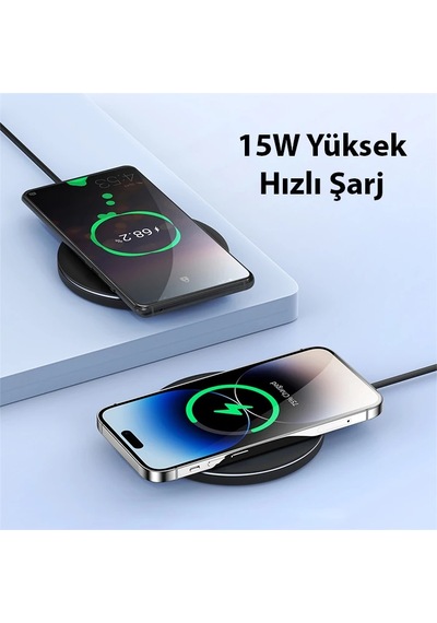 Duzzona W8 15w Masaüstü Wireless Hızlı Kablosuz Şarj Cihazı- 5775