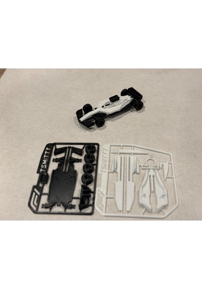 3d Baskı Formula 1 Kit Kart Kendin Yap Yarış Arabası Dekor Seti Koleksiyonluk Siyah Beyaz