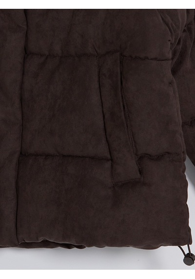 Lcw Vision Kahverengi Oversize Kadın Şişme Mont
