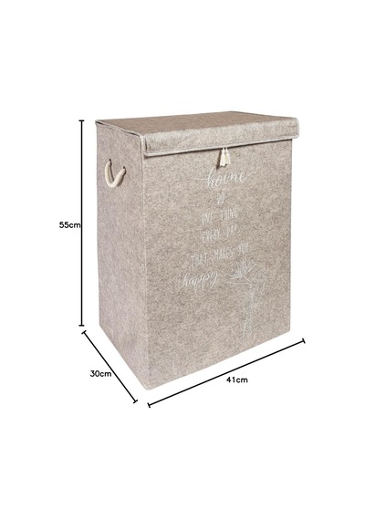 Tr Keçe Çok Amaçlı Kapaklı Düzenleyici Kutu 55 X 41 X 30 Cm Mega, Bej