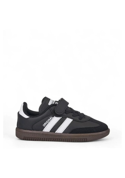 Zacoz Günlük Unisex Çocuk Sneaker Bağcıklı Hafif Esnek Kaymaz Taban Ayakkabı Siyah Beyaz