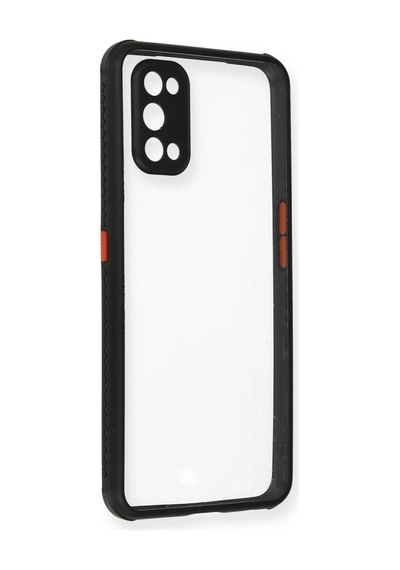 Realme 7 Pro Kılıf Miami Şeffaf Silikon - Siyah Düz Renkli
