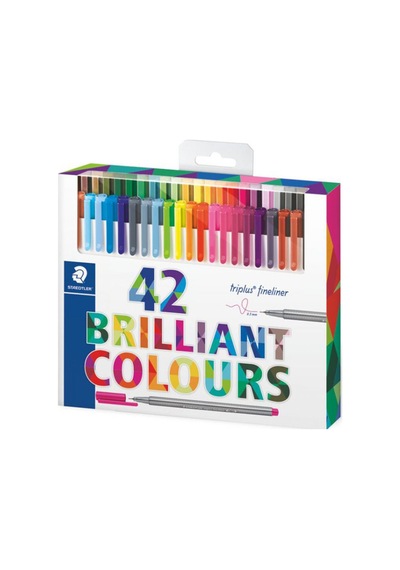Staedtler Triplus Fineliner Ince Uçlu Keçeli Kalem 42Li