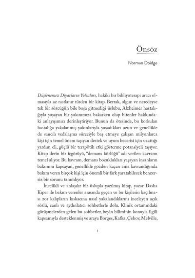 Düşlenemez Diyarların Yolcuları: Demans, Bakım Verenler Ve İnsan Beyni Hikâyeleri