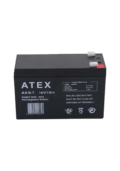 Atex Ax12-7 12v 7ah Bakımsız Kuru Akü