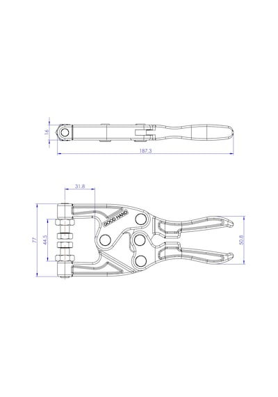 Goodhand Gh-50385 Geçişli Pense 820 Kg Kapasiteli Güçlü Pense -