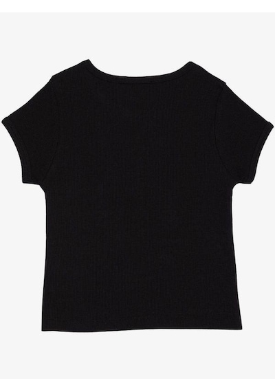 Breeze Kız Çocuk Pamuklu Love Yazılı T-shirt-14035 Siyah