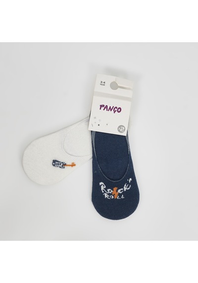 Panço Unisex Çocuk 2'li Çorap Beyaz