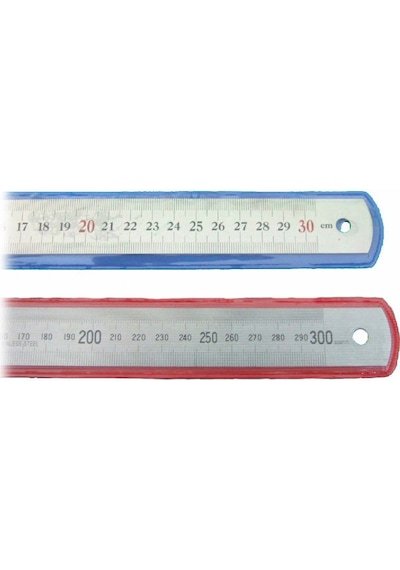 Çift Taraflı Paslanmaz Çelik Metal Cetvel 30 CM Metal
