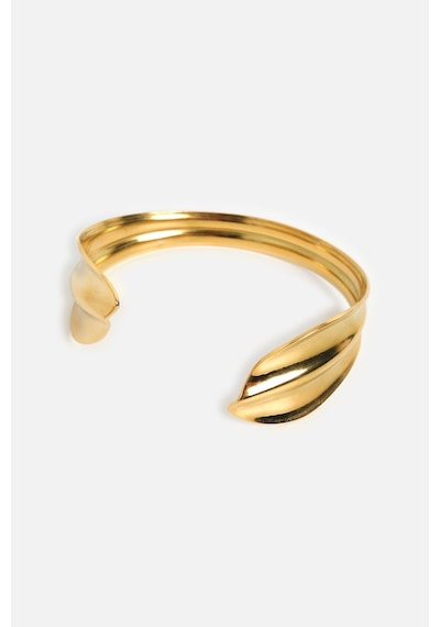 Burgulu Geniş Bileklik Gold