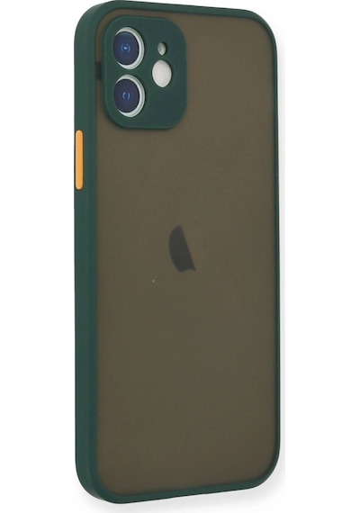 Apple, Uyumlu iPhone 12 Mini Kılıf Montreal Silikon Kapak - Yeşil