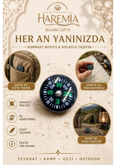 Mini Pusula 360 Yön Göstergeli Taşınabilir Kamp Seyahat Pusulası