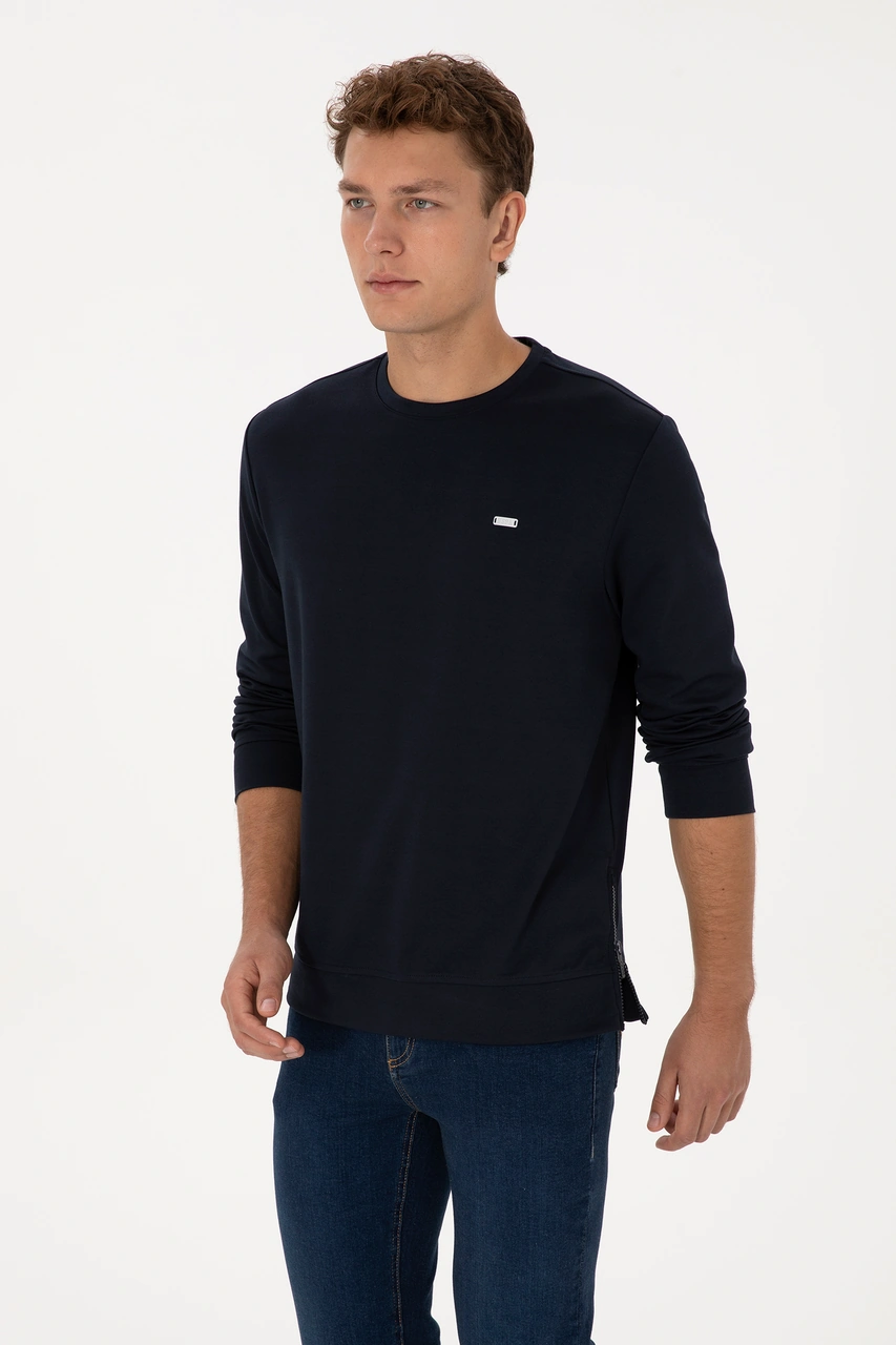 U.S. Polo Assn. Erkek Regular Fit Bisiklet Yaka Lacivert Sweatshirt 50315483-VR033