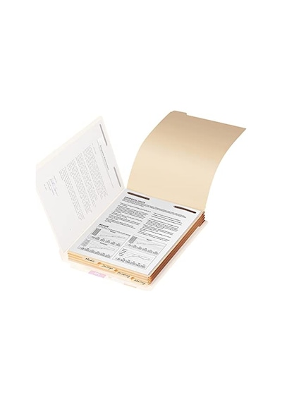 İstiflenebilir Klasör Bölücü, Bağlantı Elemanlı, Alt 1/5 Kesim Sekme, Mektup Boyutu, Manila, Kutu Başına 50 35600