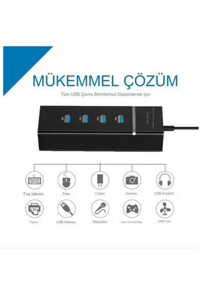4 Port Usb 3.0 Hub Bilgisayar Çoklayıcı Tüm Cihazlara Uyumlu
