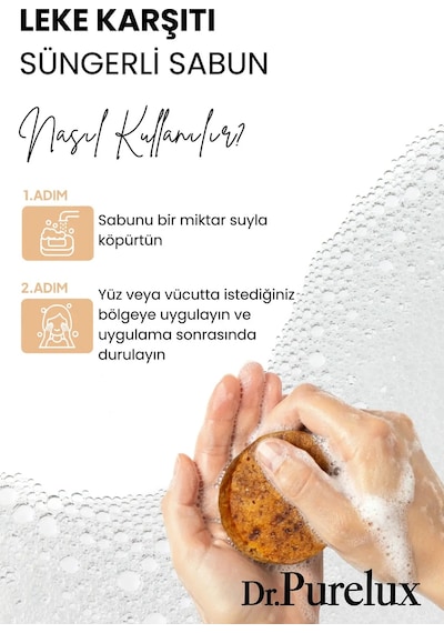 Kojik Asit Leke Karşıtı Sabun Cilt Tonunu Eşitleyen Leke Karşıtı Ve Aydınlatıcı Süngerli Sabun Kabak Lifi - Lavanta