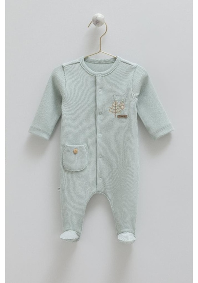 Caramell %100 Pamuk Hello Forest Bebebk Tulum Crml.te1951 Yeşil