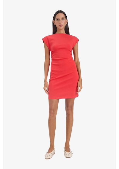 DeFacto Bodycon Vücudu Saran Bisiklet Yaka Ribana Kolsuz Mini Yazlık Elbise C4513AX25SMRD135
