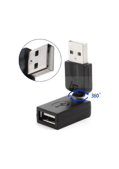 5264 Usb To Dişi Erkek 360 Derece Dönebilen Çevirici Dönüştürücü Adaptör