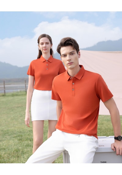 New Performance.arw50358.serintutan-antibakteriyel-yüksek Kalite.düğmeli Polo T.shirt Turuncu